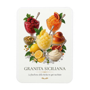 Granita Siciliana – Vintage Italian Dessert Magnet