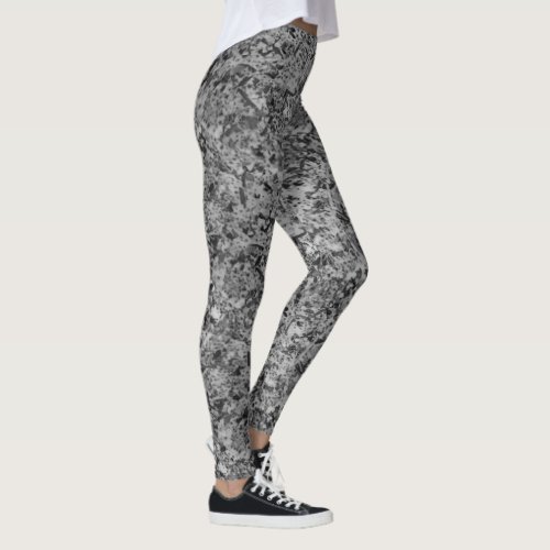 Granite Abstract Stone Marble Pattern Leggings