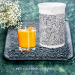 Granite Black  Beverage Pitcher<br><div class="desc">An abstract,  graphic pattern,  that has been through,  a digitalized,  editing process,  which mimics,  the look of granite,  marble-in a unique,  blend of gray,  yellow,  aqua,  brown,  and black.</div>