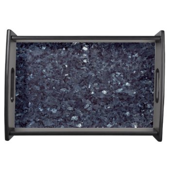 Granite Blue-black 1 Serving Tray by Trendi_Stuff at Zazzle