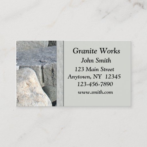 Customizable Granite Business Card