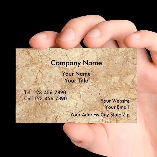 Customizable Granite Business Cards