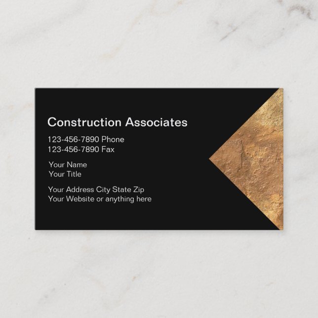 Granite Construction Business Cards (Front)