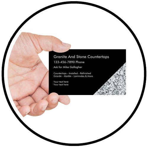 Granite Decorating Business Cards