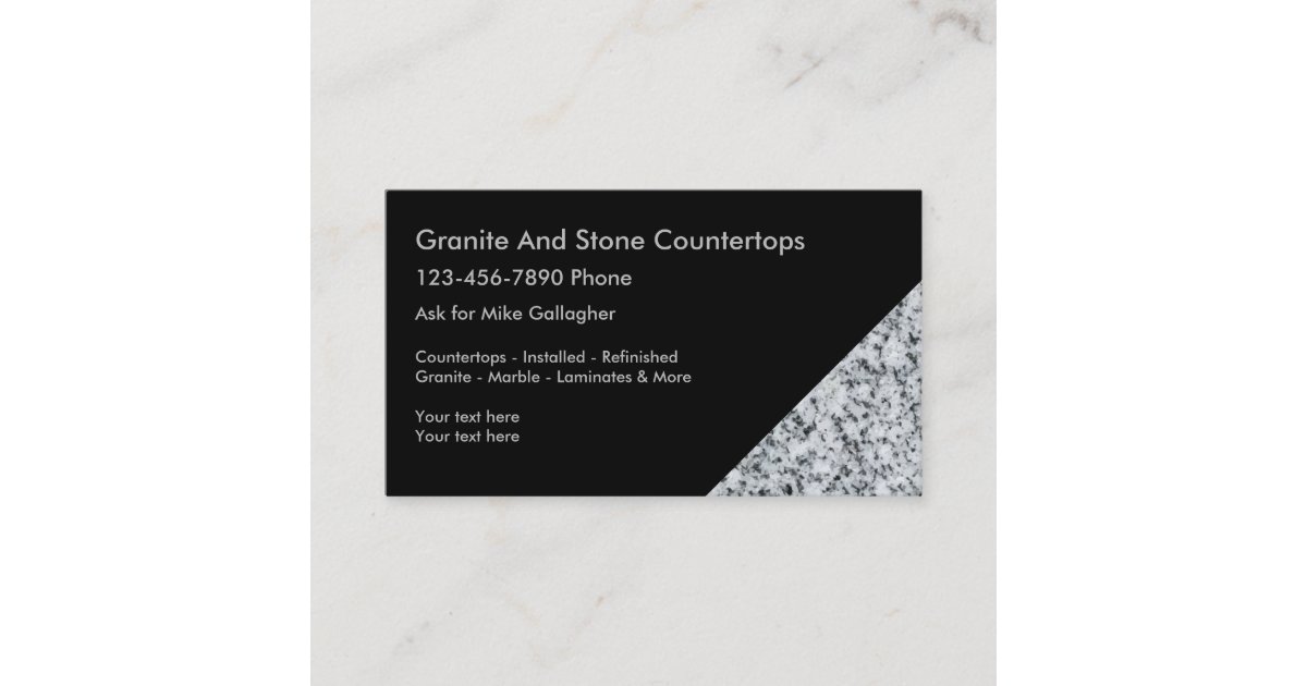 Granite Decorating Business Cards | Zazzle