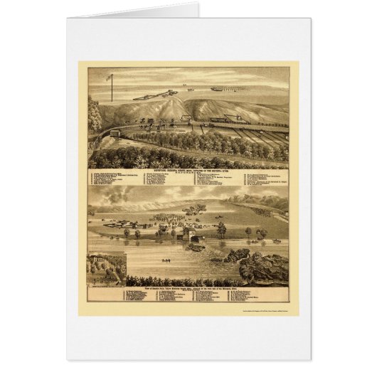 Granite Falls, MN Panoramic Map - 1874 Cards (Front)
