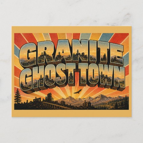 Granite Ghost Town State Park MT Vintage Travel Postcard