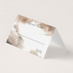 Granite & Gold Wedding Guest Table Seating Card