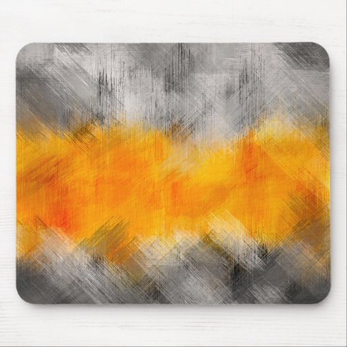 Granite Gray and Harvest gold abstract Mouse Pad