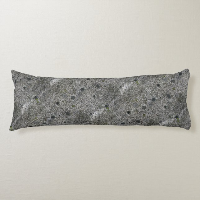 Granite Gray with Green Moss Body Pillow (Front)