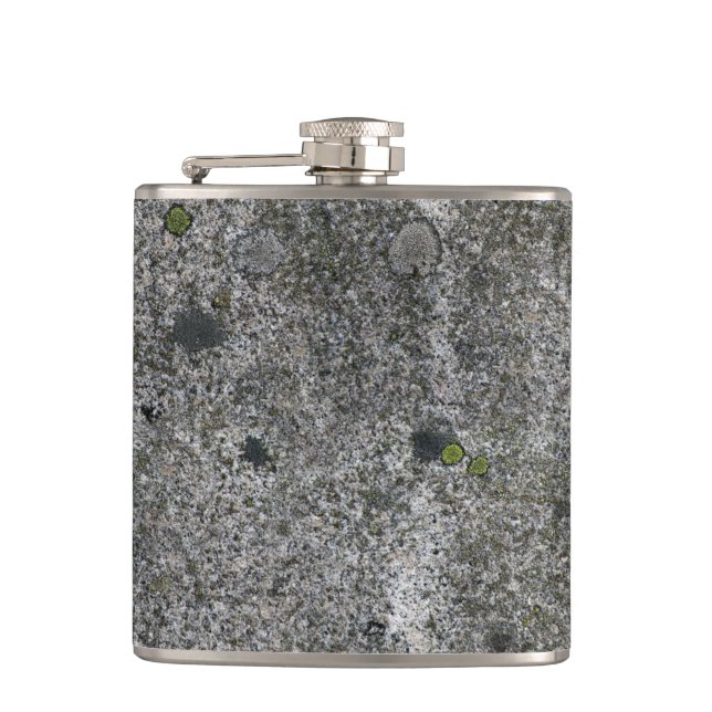 Granite Gray with Green Moss Flask (Front)
