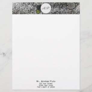 Granite Grey Monogram and Address Letterhead