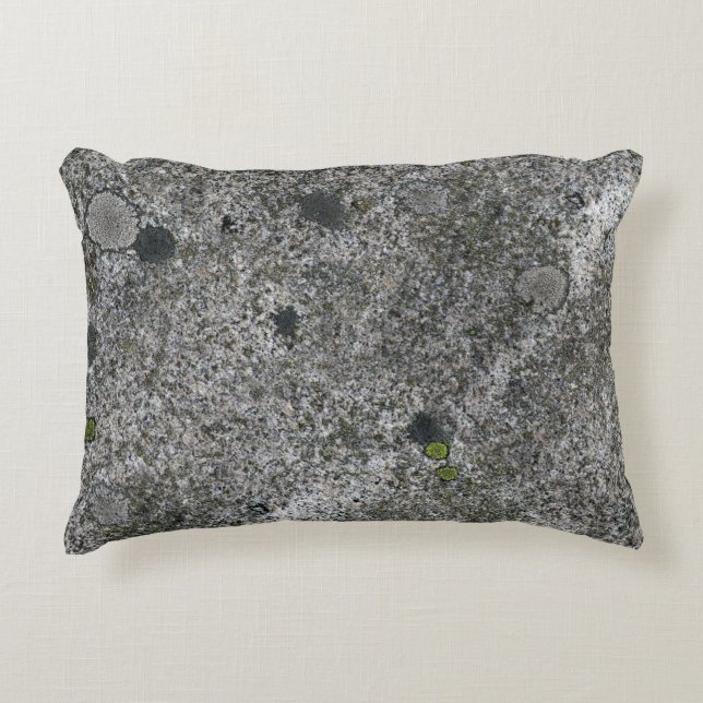 Granite Grey with Green Moss Decorative Pillow (Front)