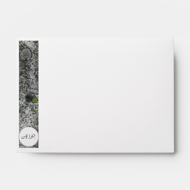 Granite Grey with Initials Address Envelope (Front)
