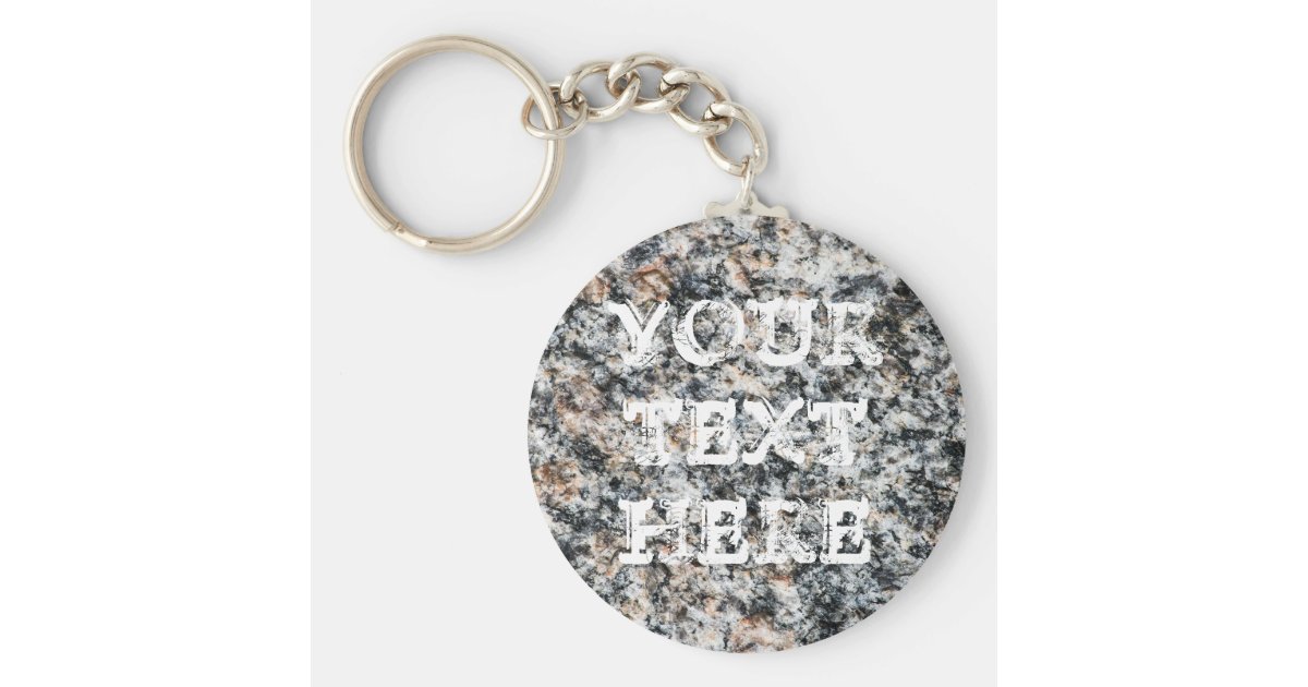 Granite Hard Rock Keychain Zazzle