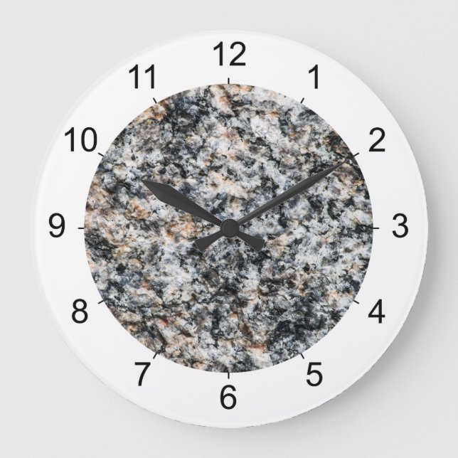 Granite - Hard Rock Large Clock (Front)