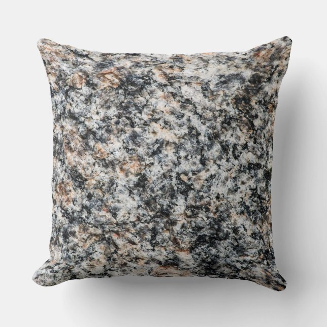 Granite - Hard Rock Throw Pillow (Front)
