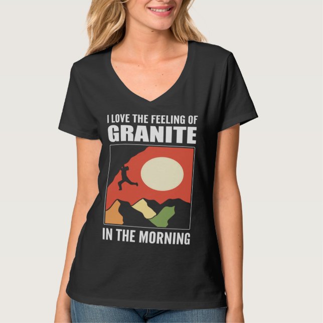 Granite in Morning Backcountry Hiker T-Shirt (Front)