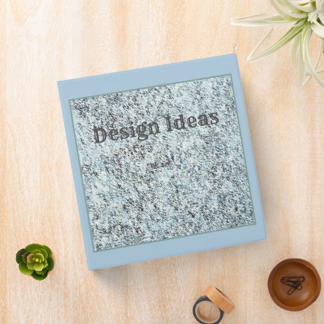 Granite Inlaid Square 3 Ring Binder (In Situ)