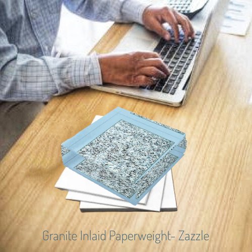 Granite Inlaid Square   Paperweight