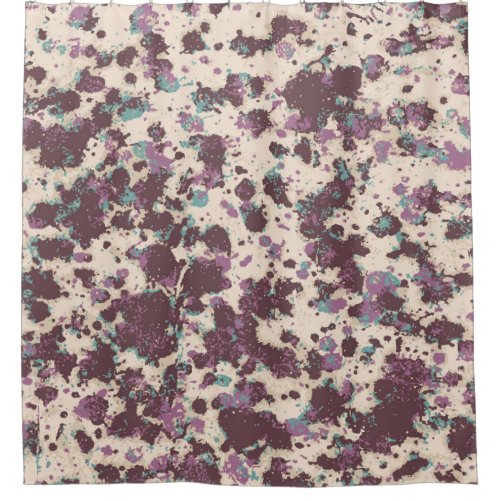 Granite pattern purple and beige with grey blue shower curtain