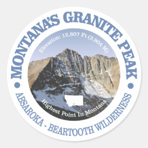 Granite Peak Classic Round Sticker