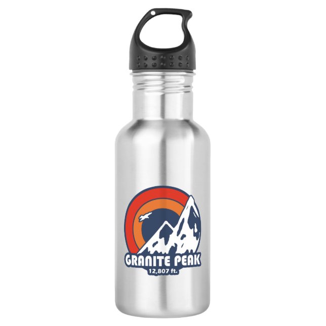 Granite Peak Montana Sun Eagle Stainless Steel Water Bottle (Front)