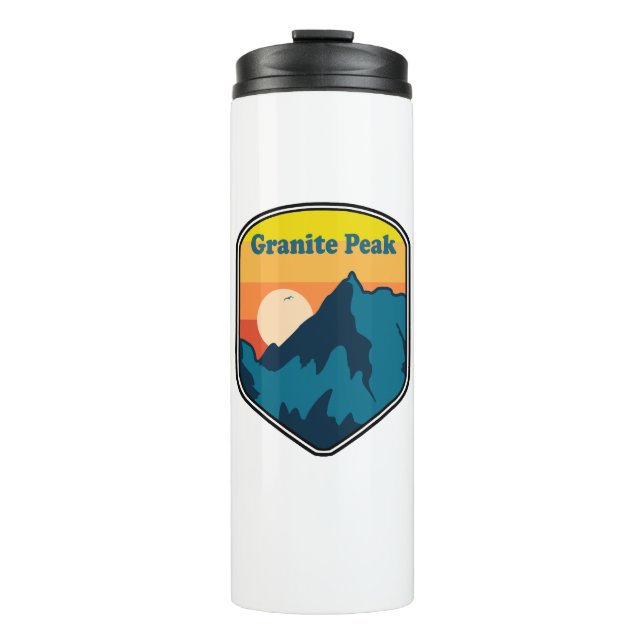 Granite Peak Montana Sunrise Thermal Tumbler (Front)