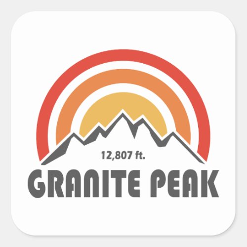 Granite Peak Square Sticker