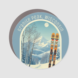 Granite Peak Wisconsin ski souvenir  Car Magnet