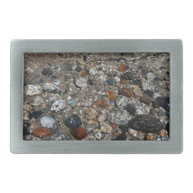 Granite Pebbles in Tenaya Lake at Yosemite Belt Buckle (Front)