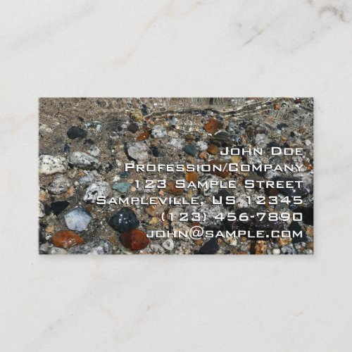 Granite Pebbles in Tenaya Lake at Yosemite Business Card