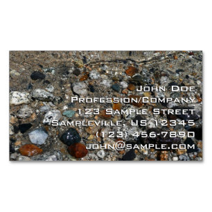 Granite Pebbles in Tenaya Lake at Yosemite Business Card Magnet