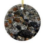 Granite Pebbles in Tenaya Lake at Yosemite Ceramic Ornament