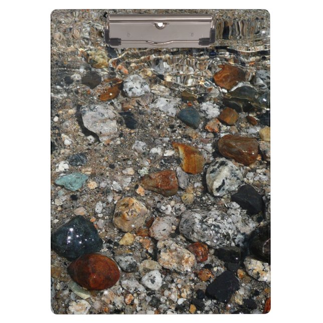 Granite Pebbles in Tenaya Lake at Yosemite Clipboard (Front)