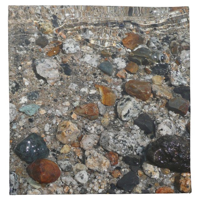 Granite Pebbles in Tenaya Lake at Yosemite Cloth Napkin (Front)