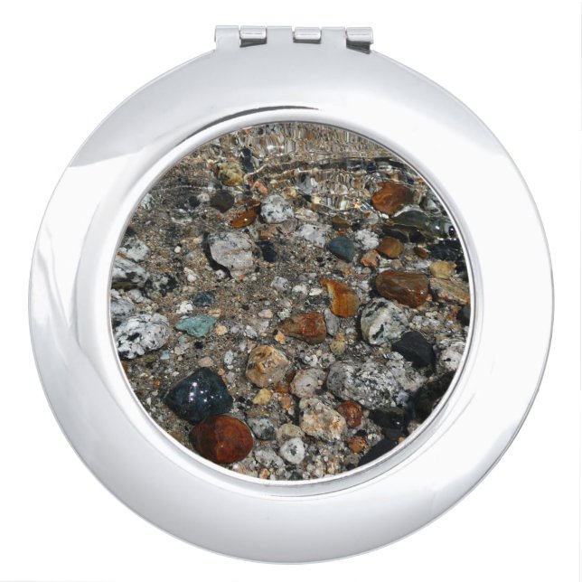 Granite Pebbles in Tenaya Lake at Yosemite Compact Mirror (Front)