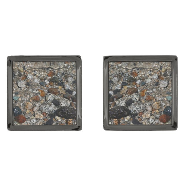 Granite Pebbles in Tenaya Lake at Yosemite Cufflinks (Front)