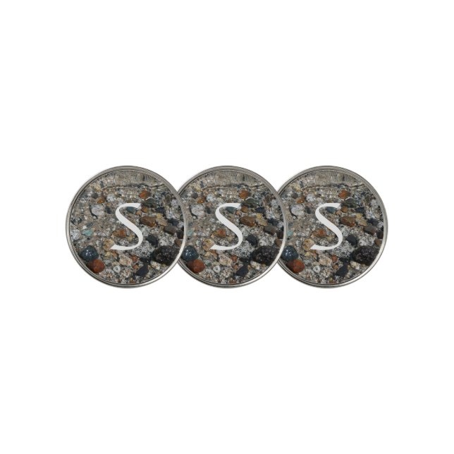 Granite Pebbles in Tenaya Lake at Yosemite Golf Ball Marker (3 Up)