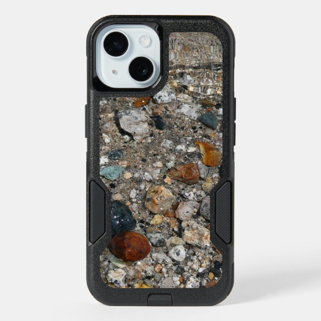 Granite Pebbles in Tenaya Lake at Yosemite iPhone 15 Case (Back)