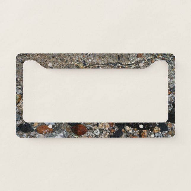 Granite Pebbles in Tenaya Lake at Yosemite License Plate Frame (Front)