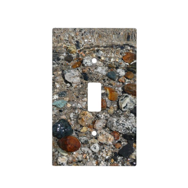 Granite Pebbles in Tenaya Lake at Yosemite Light Switch Cover (Front)