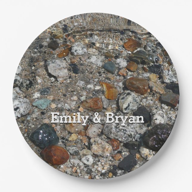Granite Pebbles in Tenaya Lake at Yosemite Paper Plates (Front)