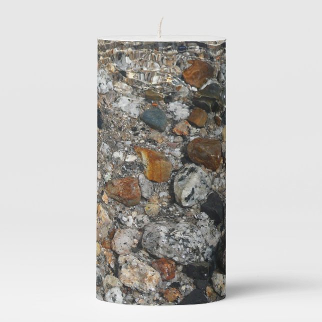 Granite Pebbles in Tenaya Lake at Yosemite Pillar Candle (Front)