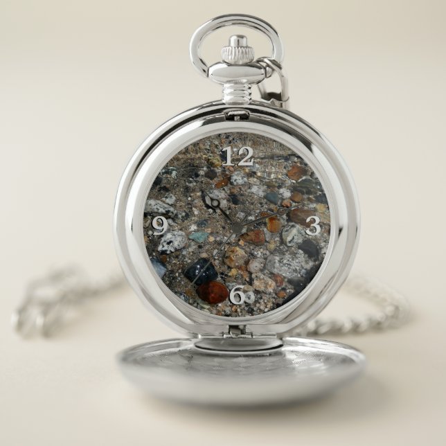 Granite Pebbles in Tenaya Lake at Yosemite Pocket Watch (Inside)