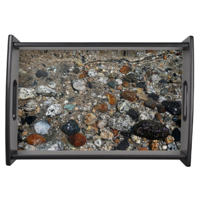 Granite Pebbles in Tenaya Lake at Yosemite Serving Tray (Front)