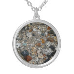 Granite Pebbles in Tenaya Lake at Yosemite Silver Plated Necklace