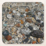 Granite Pebbles in Tenaya Lake at Yosemite Square Paper Coaster