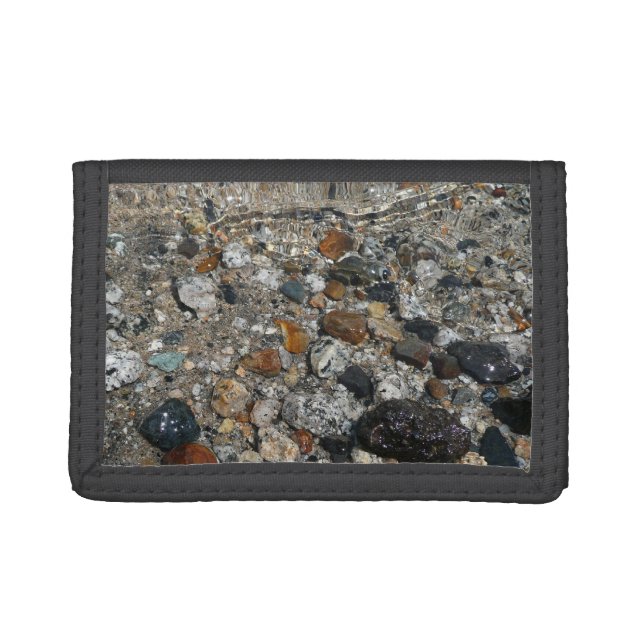 Granite Pebbles in Tenaya Lake at Yosemite Trifold Wallet (Front)