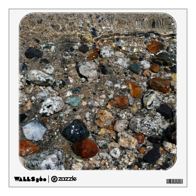 Granite Pebbles in Tenaya Lake at Yosemite Wall Sticker (Front)